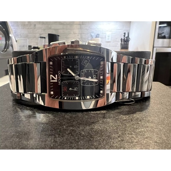 Movado Men's 605992 Fiero Tungsten Carbide Chronograph Watch!!!! RARE!! - Picture 2 of 9